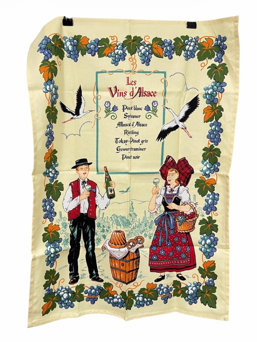 Vintage Les Vins D’Alsace Kitchen Tea Towel